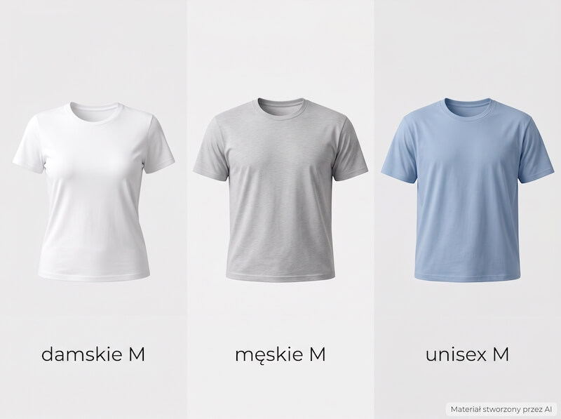 porównanie kroju damskiego, męskiego i unisex w rozmiarze m rozmiar m – jaki to rozmiar damski, męski i unisex