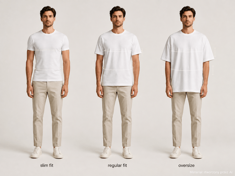 rozmiar m – jaki to rozmiar przy fasonie slim fit, regular fit i oversize porównanie fasonów w rozmiarze m