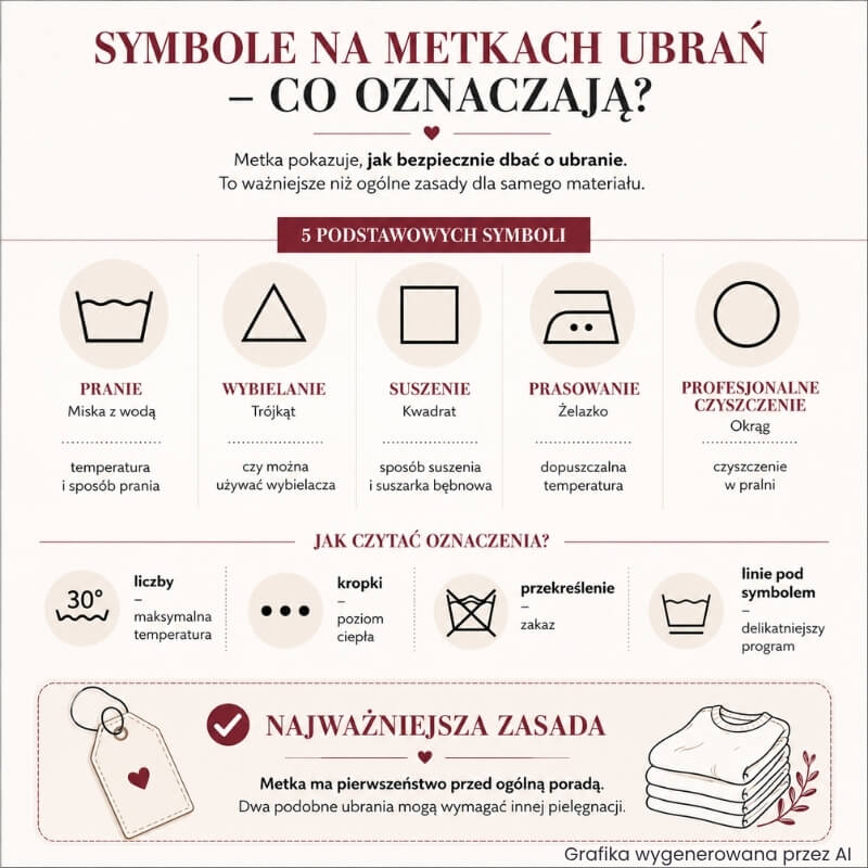 jak dbać o ubrania a symbole na metkach